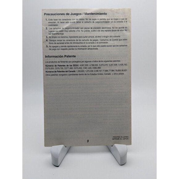 Consumer Information Precautions Booklet N64 Nintendo 64 Manual - Picture 2 of 6